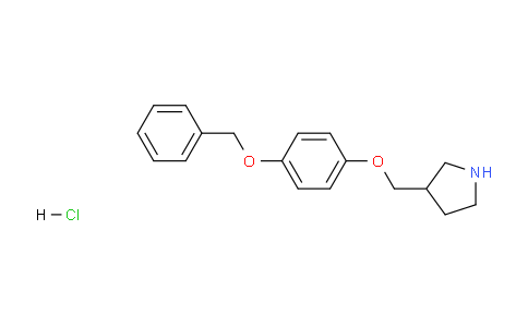 CAS No. 1219981-52-8, 3-((4-(Benzyloxy)phenoxy)methyl)pyrrolidine hydrochloride