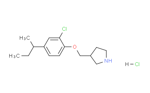 CAS No. 1219979-34-6, 3-((4-(sec-Butyl)-2-chlorophenoxy)methyl)pyrrolidine hydrochloride