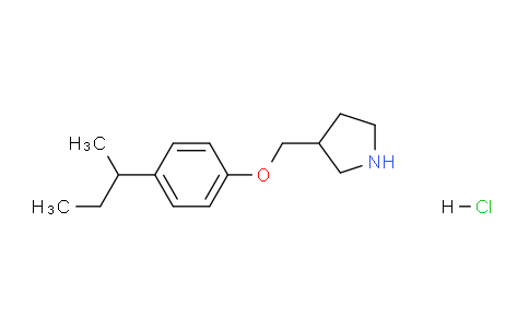 CAS No. 1219982-34-9, 3-((4-(sec-Butyl)phenoxy)methyl)pyrrolidine hydrochloride