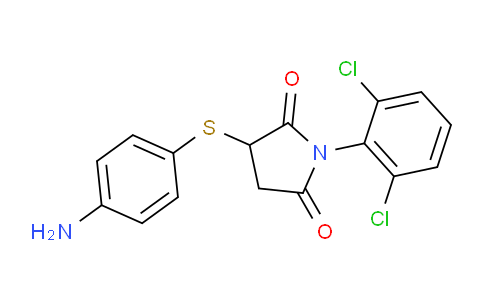 CAS No. 931259-01-7, 3-((4-Aminophenyl)thio)-1-(2,6-dichlorophenyl)pyrrolidine-2,5-dione