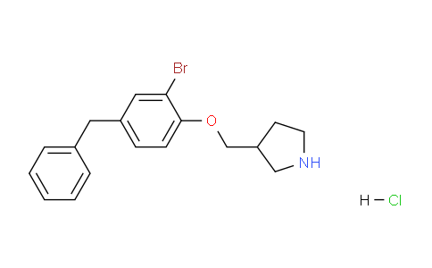 CAS No. 1220027-26-8, 3-((4-Benzyl-2-bromophenoxy)methyl)pyrrolidine hydrochloride