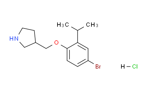 CAS No. 1219980-67-2, 3-((4-Bromo-2-isopropylphenoxy)methyl)pyrrolidine hydrochloride