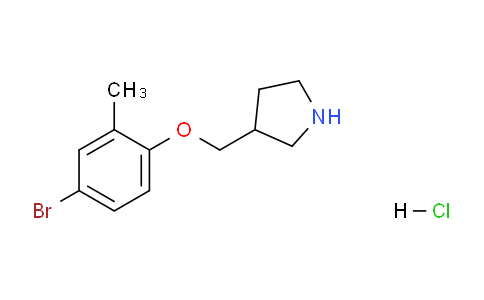 CAS No. 1220038-09-4, 3-((4-Bromo-2-methylphenoxy)methyl)pyrrolidine hydrochloride