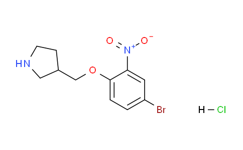 CAS No. 1220027-96-2, 3-((4-Bromo-2-nitrophenoxy)methyl)pyrrolidine hydrochloride