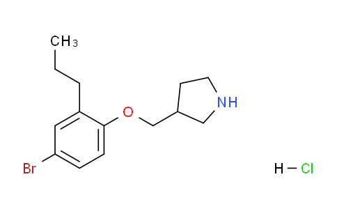 CAS No. 1219956-85-0, 3-((4-Bromo-2-propylphenoxy)methyl)pyrrolidine hydrochloride