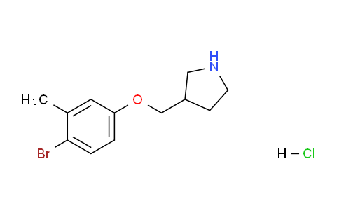 CAS No. 1219949-00-4, 3-((4-Bromo-3-methylphenoxy)methyl)pyrrolidine hydrochloride