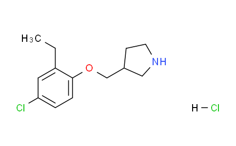 CAS No. 1220029-48-0, 3-((4-Chloro-2-ethylphenoxy)methyl)pyrrolidine hydrochloride