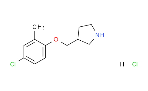CAS No. 1220029-87-7, 3-((4-Chloro-2-methylphenoxy)methyl)pyrrolidine hydrochloride