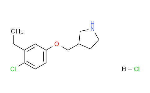 CAS No. 1219949-02-6, 3-((4-Chloro-3-ethylphenoxy)methyl)pyrrolidine hydrochloride