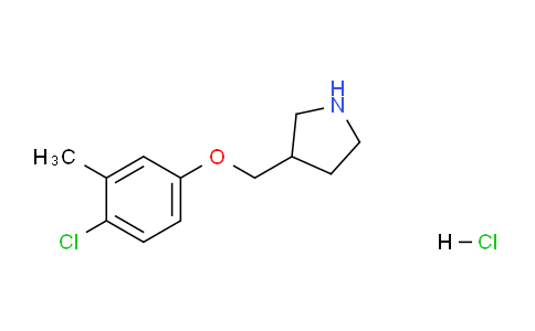 CAS No. 1220032-08-5, 3-((4-Chloro-3-methylphenoxy)methyl)pyrrolidine hydrochloride