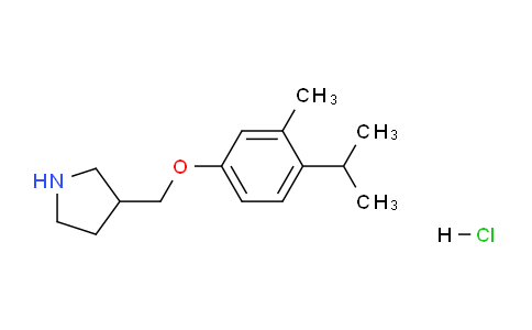 CAS No. 1220032-36-9, 3-((4-Isopropyl-3-methylphenoxy)methyl)pyrrolidine hydrochloride