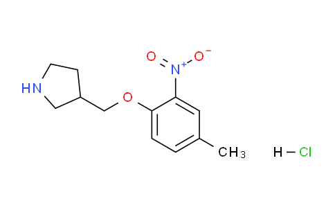 CAS No. 1220032-26-7, 3-((4-Methyl-2-nitrophenoxy)methyl)pyrrolidine hydrochloride