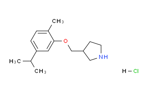 CAS No. 1220020-03-0, 3-((5-Isopropyl-2-methylphenoxy)methyl)pyrrolidine hydrochloride