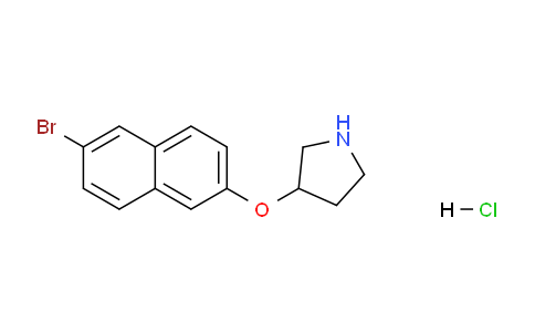 CAS No. 1185303-57-4, 3-((6-Bromonaphthalen-2-yl)oxy)pyrrolidine hydrochloride