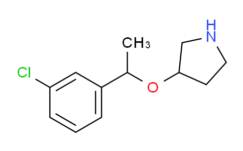 CAS No. 1708288-71-4, 3-(1-(3-Chlorophenyl)ethoxy)pyrrolidine