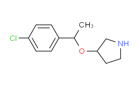 CAS No. 1707378-69-5, 3-(1-(4-Chlorophenyl)ethoxy)pyrrolidine