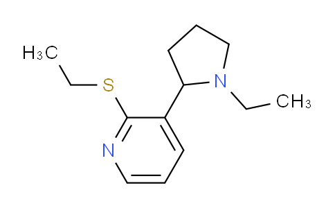 CAS No. 1352504-05-2, 3-(1-Ethylpyrrolidin-2-yl)-2-(ethylthio)pyridine