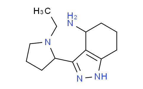 CAS No. 1710703-05-1, 3-(1-Ethylpyrrolidin-2-yl)-4,5,6,7-tetrahydro-1H-indazol-4-amine