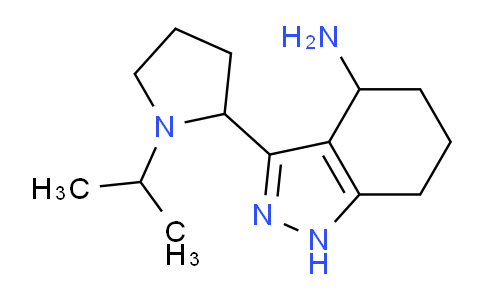 CAS No. 1707682-81-2, 3-(1-Isopropylpyrrolidin-2-yl)-4,5,6,7-tetrahydro-1H-indazol-4-amine