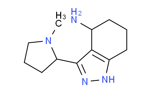 CAS No. 1707375-36-7, 3-(1-Methylpyrrolidin-2-yl)-4,5,6,7-tetrahydro-1H-indazol-4-amine