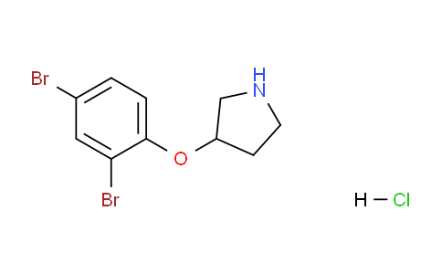 CAS No. 1220033-38-4, 3-(2,4-Dibromophenoxy)pyrrolidine hydrochloride
