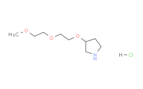 CAS No. 1220017-03-7, 3-(2-(2-Methoxyethoxy)ethoxy)pyrrolidine hydrochloride