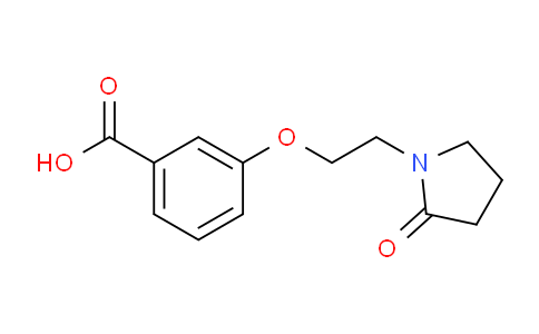 CAS No. 879040-85-4, 3-(2-(2-Oxopyrrolidin-1-yl)ethoxy)benzoic acid