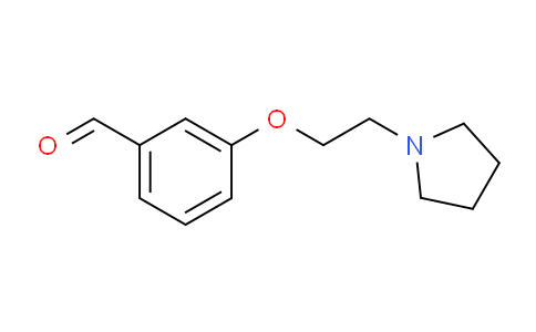 CAS No. 186190-91-0, 3-(2-(Pyrrolidin-1-yl)ethoxy)benzaldehyde