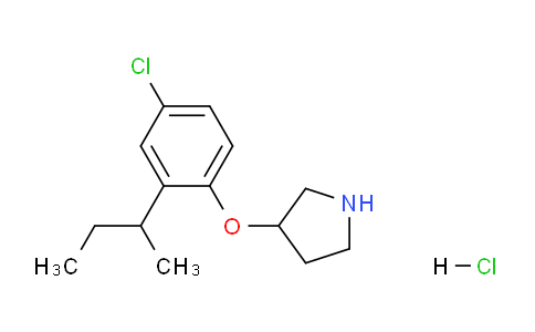 CAS No. 1219979-09-5, 3-(2-(sec-Butyl)-4-chlorophenoxy)pyrrolidine hydrochloride