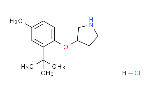 CAS No. 1219979-42-6, 3-(2-(tert-Butyl)-4-methylphenoxy)pyrrolidine hydrochloride
