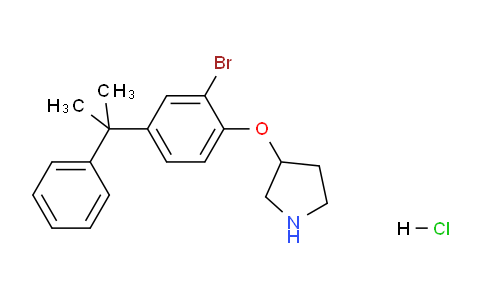 CAS No. 1220030-66-9, 3-(2-Bromo-4-(2-phenylpropan-2-yl)phenoxy)pyrrolidine hydrochloride