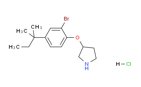 CAS No. 1220019-18-0, 3-(2-Bromo-4-(tert-pentyl)phenoxy)pyrrolidine hydrochloride