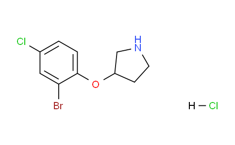 CAS No. 1220033-83-9, 3-(2-Bromo-4-chlorophenoxy)pyrrolidine hydrochloride