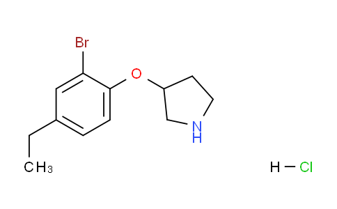 CAS No. 1219967-92-6, 3-(2-Bromo-4-ethylphenoxy)pyrrolidine hydrochloride