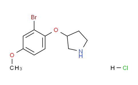 CAS No. 1220017-76-4, 3-(2-Bromo-4-methoxyphenoxy)pyrrolidine hydrochloride