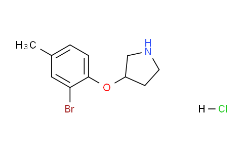 CAS No. 1185298-07-0, 3-(2-Bromo-4-methylphenoxy)pyrrolidine hydrochloride