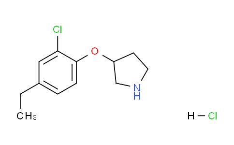 CAS No. 1219977-21-5, 3-(2-Chloro-4-ethylphenoxy)pyrrolidine hydrochloride