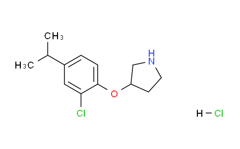 CAS No. 1220018-60-9, 3-(2-Chloro-4-isopropylphenoxy)pyrrolidine hydrochloride