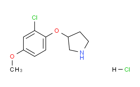 CAS No. 1220031-02-6, 3-(2-Chloro-4-methoxyphenoxy)pyrrolidine hydrochloride