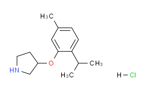 CAS No. 1185121-47-4, 3-(2-Isopropyl-5-methylphenoxy)pyrrolidine hydrochloride