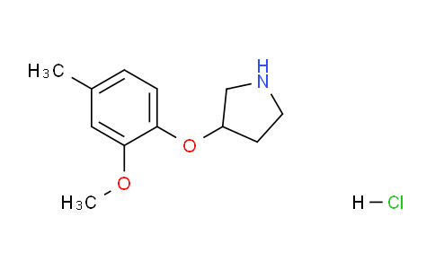 CAS No. 1354543-97-7, 3-(2-Methoxy-4-methylphenoxy)pyrrolidine hydrochloride
