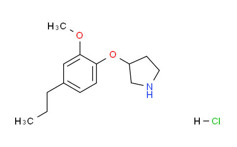 CAS No. 1220019-78-2, 3-(2-Methoxy-4-propylphenoxy)pyrrolidine hydrochloride