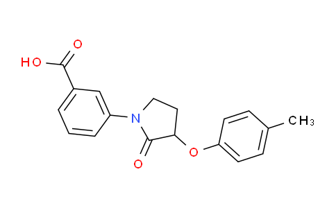 CAS No. 649774-28-7, 3-(2-Oxo-3-(p-tolyloxy)pyrrolidin-1-yl)benzoic acid