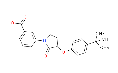 CAS No. 649774-32-3, 3-(3-(4-(tert-Butyl)phenoxy)-2-oxopyrrolidin-1-yl)benzoic acid