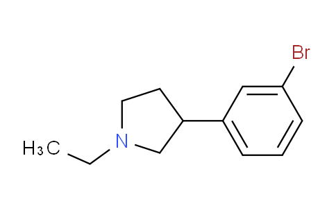 CAS No. 1263280-03-0, 3-(3-Bromophenyl)-1-ethylpyrrolidine