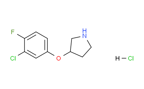 CAS No. 1185025-66-4, 3-(3-Chloro-4-fluorophenoxy)pyrrolidine hydrochloride