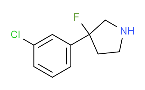 CAS No. 1565489-33-9, 3-(3-Chlorophenyl)-3-fluoropyrrolidine