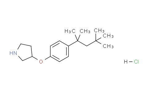 CAS No. 1220029-33-3, 3-(4-(2,4,4-Trimethylpentan-2-yl)phenoxy)pyrrolidine hydrochloride
