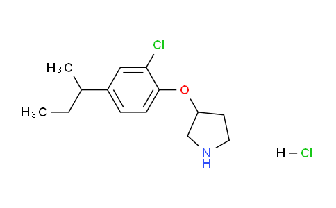 CAS No. 1220027-48-4, 3-(4-(sec-Butyl)-2-chlorophenoxy)pyrrolidine hydrochloride