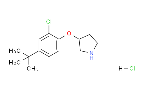 CAS No. 1220035-98-2, 3-(4-(tert-Butyl)-2-chlorophenoxy)pyrrolidine hydrochloride